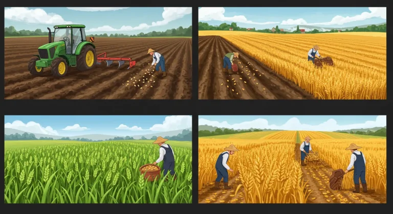 Quais são as fases da agricultura?