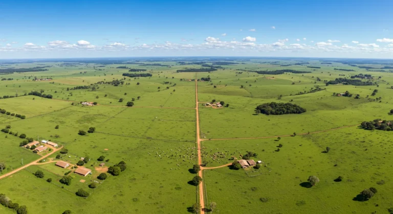 Qual a área de Pecuária no Brasil?